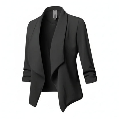 Luvrefashion | Draped Front Blazer for in Pink - styled look