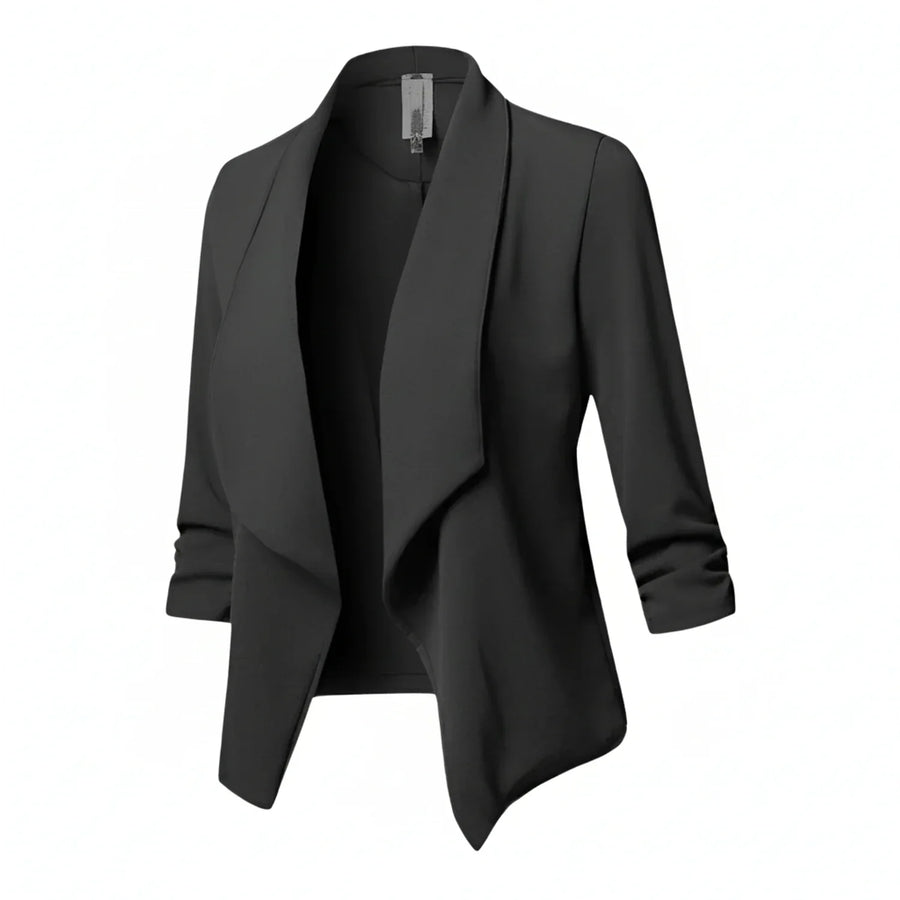 Luvrefashion | Draped Front Blazer for in Pink - styled look