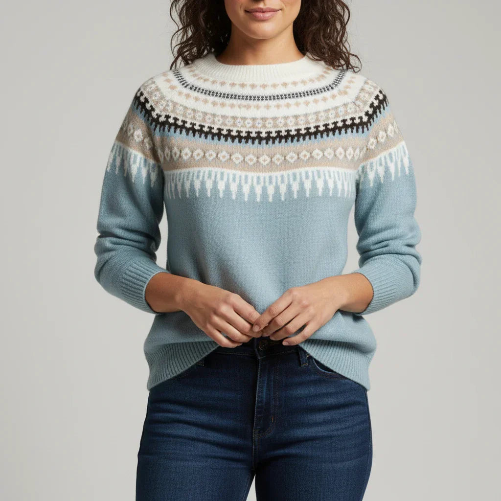 Luvrefashion | Fair Isle Sweater for in Blue - side view