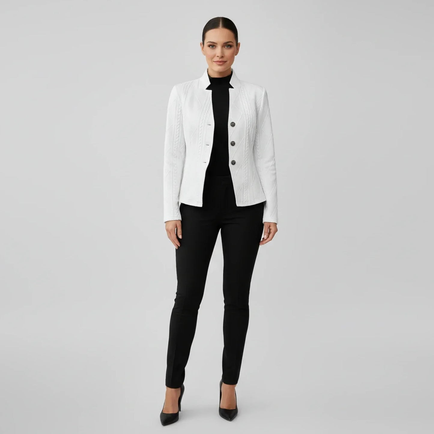 Luvrefashion | Tailored Blazer for in Beige - styled look