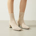Botines de tacón para mujer - Beis