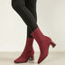 Botines de tacón para mujer - Rojo