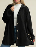 Chaqueta con capucha de longitud media para mujer