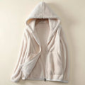Chaqueta de forro polar con capucha para mujer