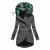 Chaqueta de invierno con capucha de mujer con largo de túnica - Gray