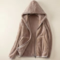 Chaqueta de forro polar con capucha para mujer