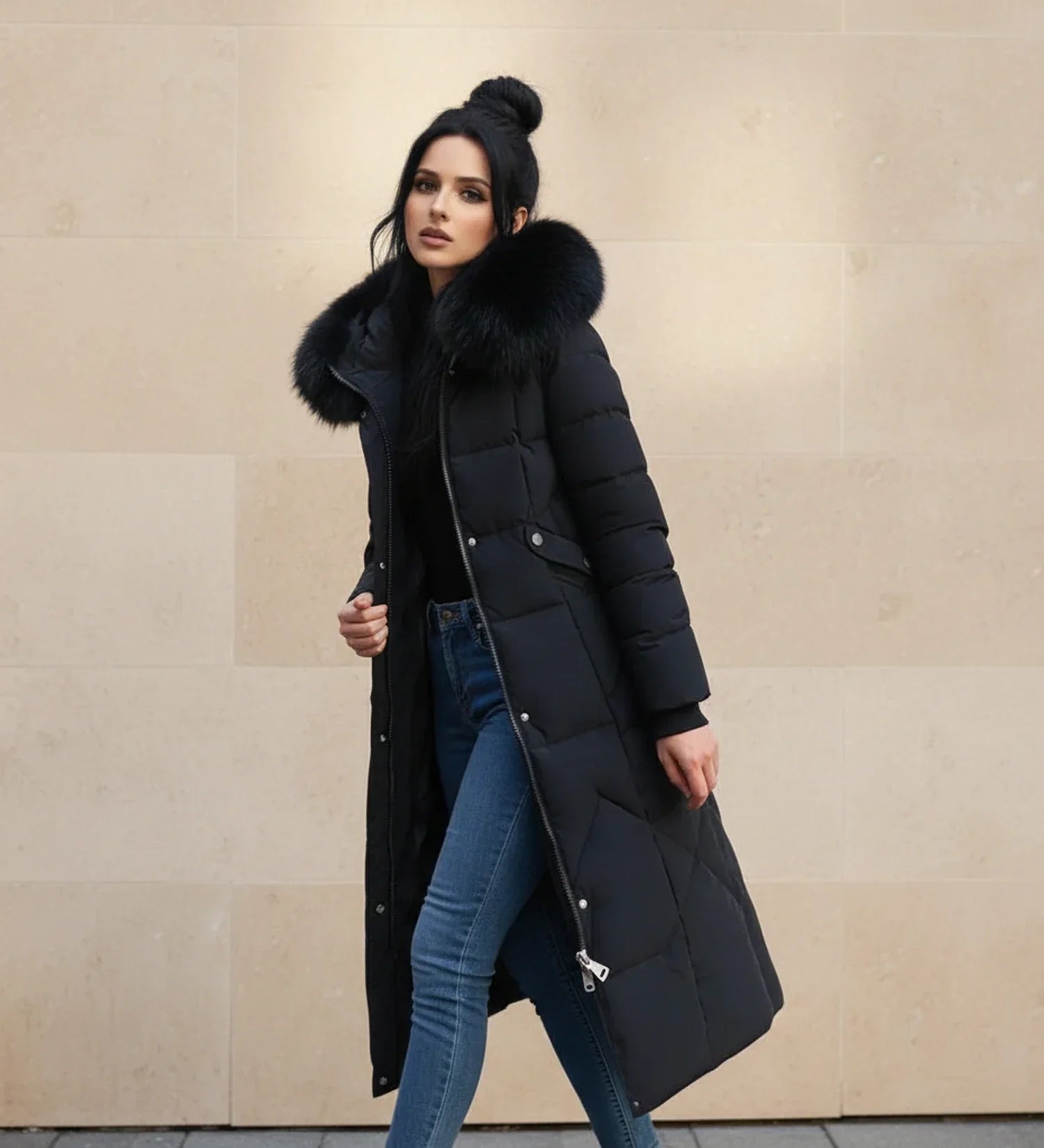 Luvrefashion | Quilted Hooded Jacket in White - image 7