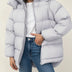 Abrigo acolchado amplio de invierno para mujer - Light Grey