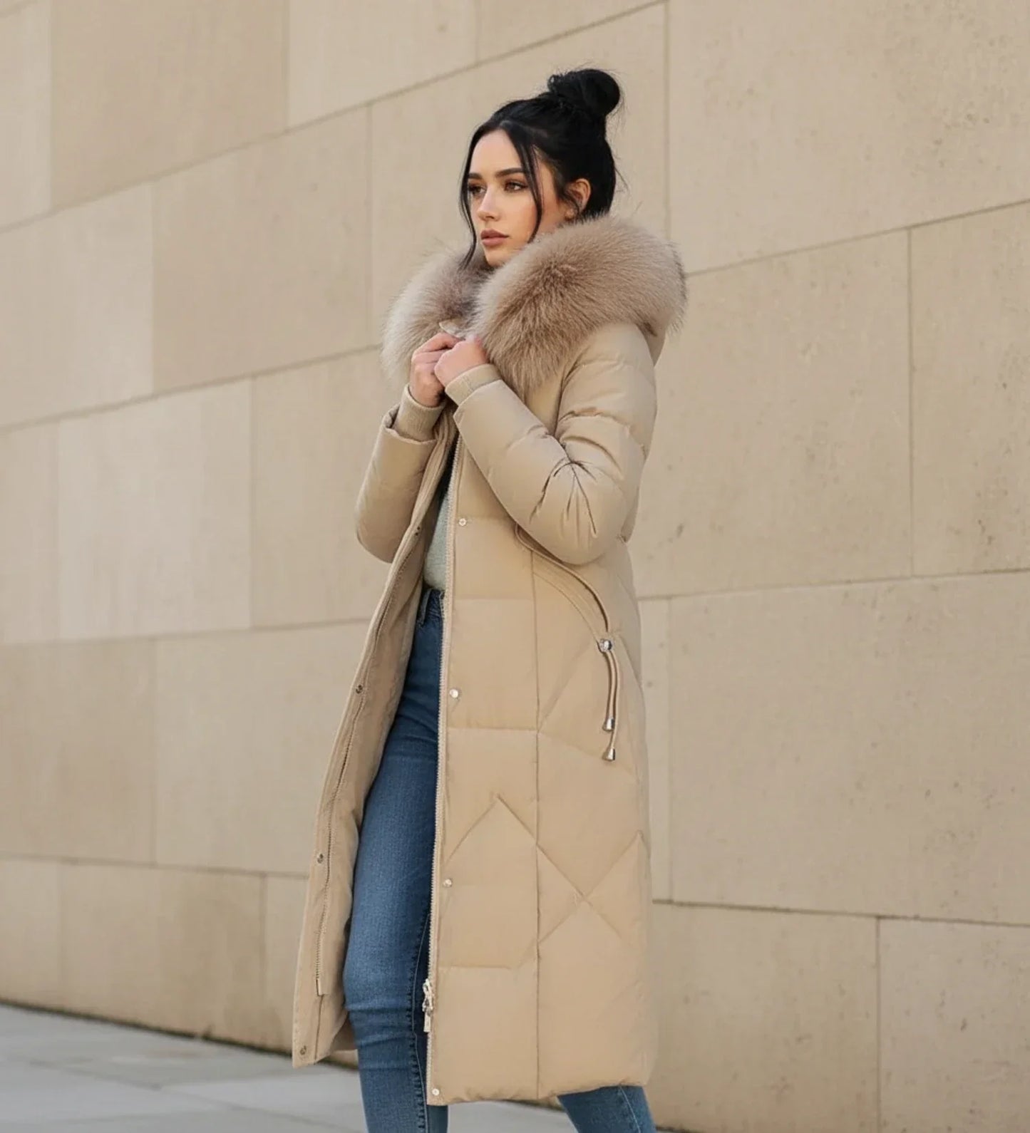 Luvrefashion | Quilted Hooded Jacket in White - image 17