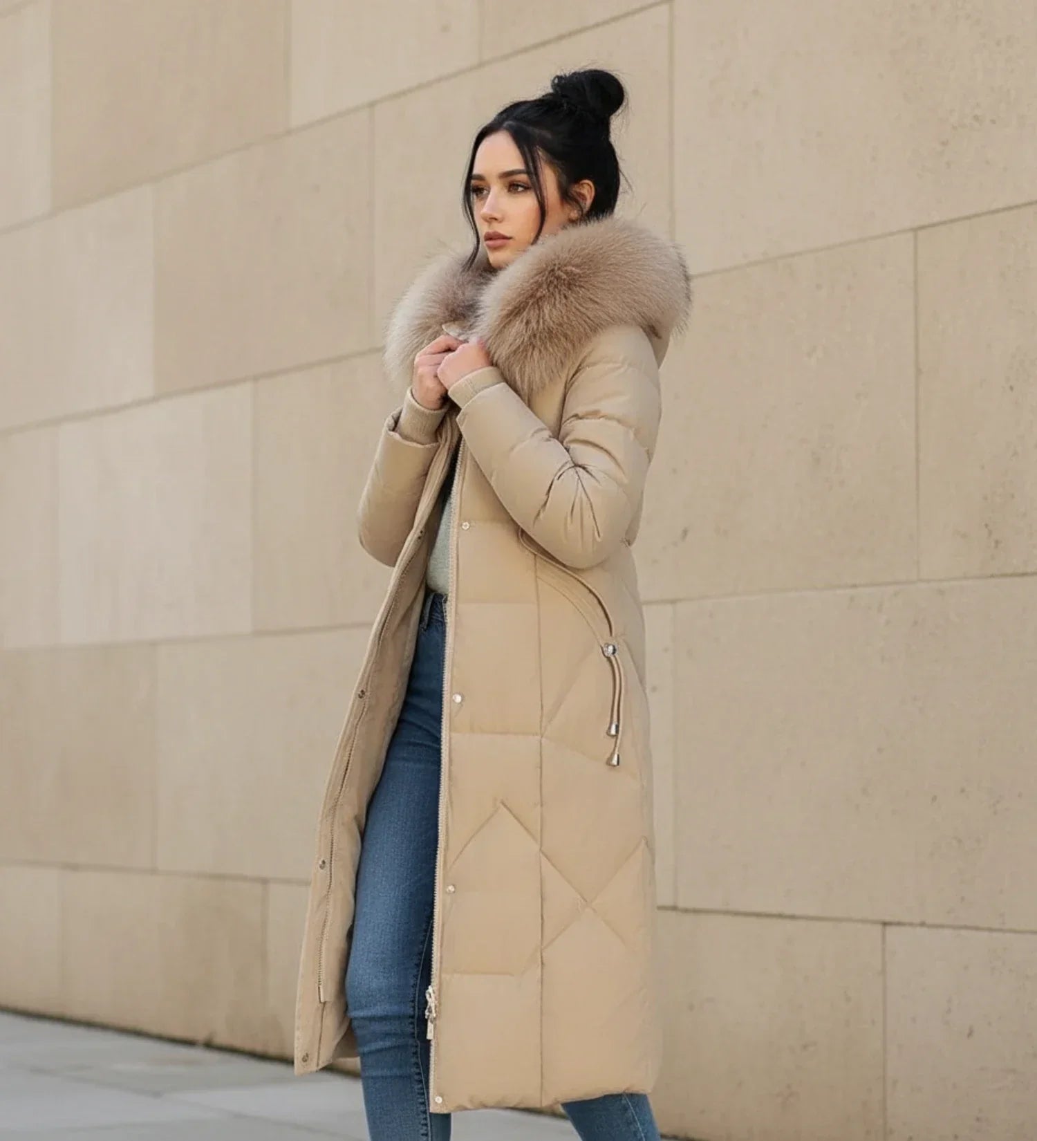 Luvrefashion | Quilted Hooded Jacket in White - image 17