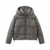 Chaqueta acolchada de invierno con capucha para mujer - Gris