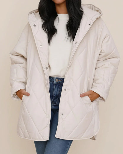 Luvrefashion | Extra Large Winter Coat in Light Green - back view
