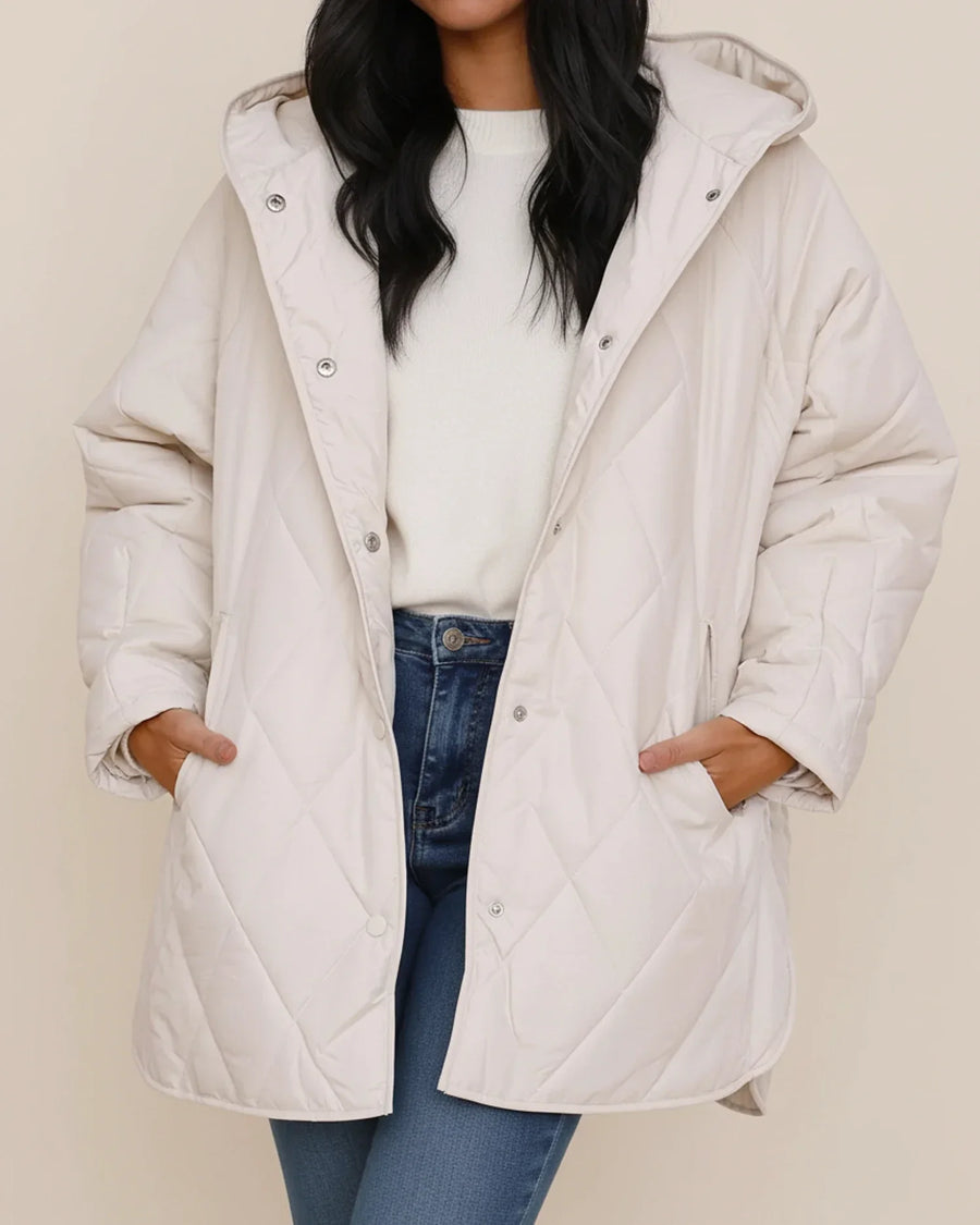 Luvrefashion | Extra Large Winter Coat in Light Green - back view