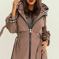 Gabardina con capucha para mujer
