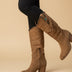Botas altas de estilo western para mujer - Marrón
