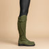 Botas de montar altas de cuero para mujer - Verde