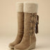 Botas altas de invierno con cuña para mujer - Marrón