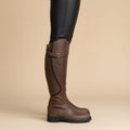 Botas de montar altas de cuero para mujer