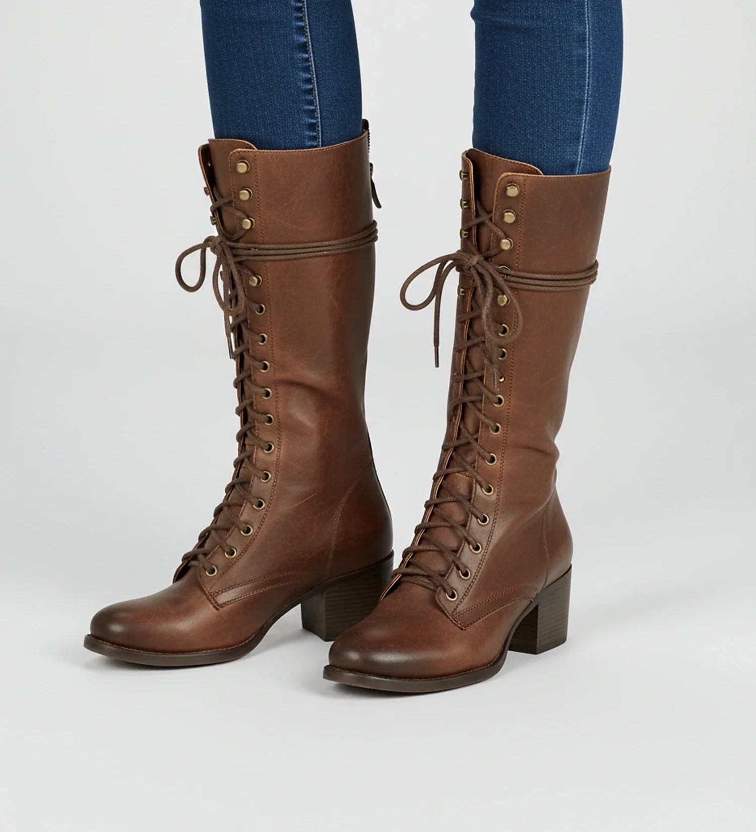 Luvrefashion | Block Heel Combat Boots for in Grey - image 6
