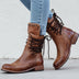 Botines con cordones para mujer - Marrón