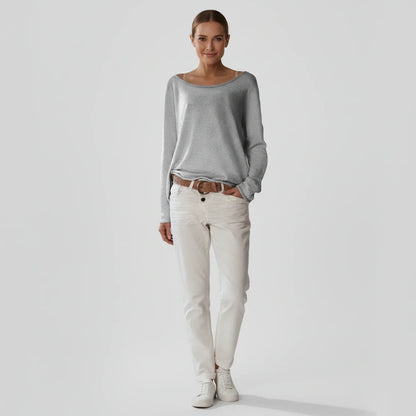 Luvrefashion | Ladies' Full Sleeve Pullover Sweater in Beige - image 6