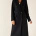 Gabardina larga clásica de mujer - Black