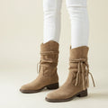 Botas holgadas a media pantorrilla para mujer de estilo ante
