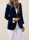 Blazer informal de mujer con solapa con muesca