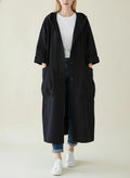 Gabardina impermeable con capucha para mujer