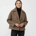 Trenca corta para mujer inspirada en la gabardina - Brown