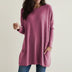 Vestido tipo suéter holgado y cómodo con bolsillos para mujer - Rosa