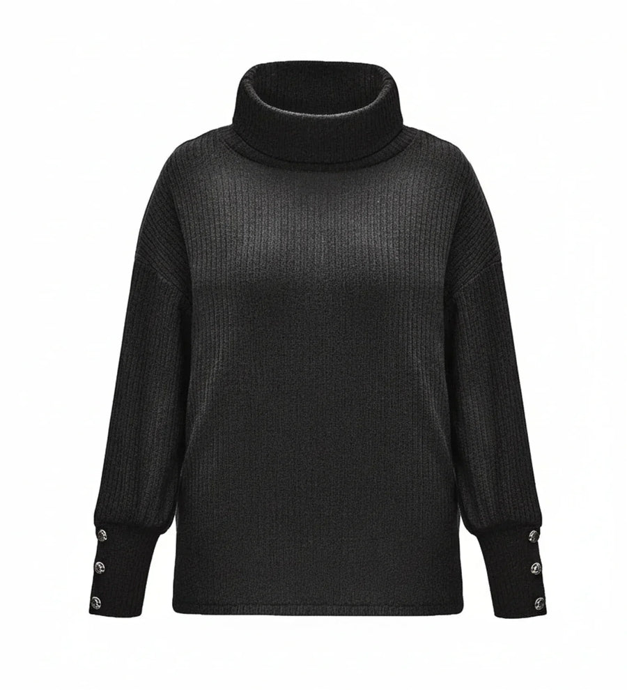 Luvrefashion | Loose Fit Cowl Neck Sweater in White - image 6