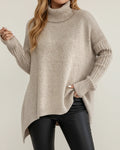 Jersey de cuello alto cómodo para mujer para invierno