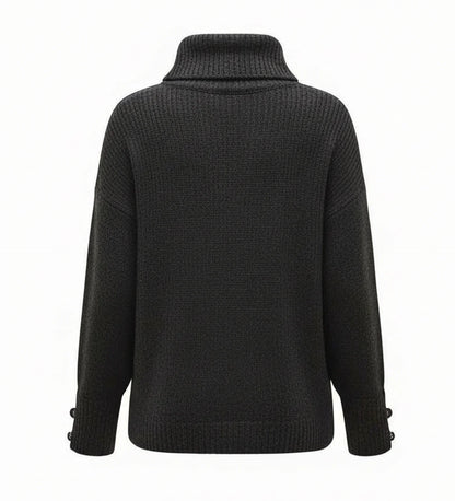 Luvrefashion | Loose Fit Cowl Neck Sweater in White - image 7