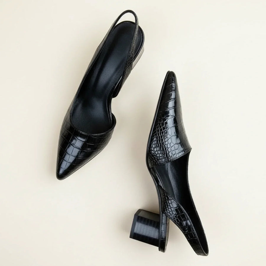 Luvrefashion | Chic Slingback Heels for in Black - side view