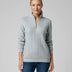Sudadera de mujer con media cremallera - Gris