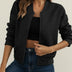 Chaqueta bomber acolchada para mujer - Negro