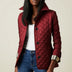 Chaqueta acolchada con cuello para mujer - Borgoña