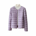 Chaqueta acolchada sin cuello para mujer