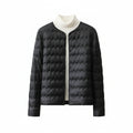 Chaqueta acolchada sin cuello para mujer