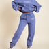 Conjunto de sudadera con capucha y pantalón de chándal para mujer - Morado