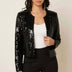 Chaqueta de noche con lentejuelas para mujer - Negro