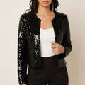 Chaqueta de noche con lentejuelas para mujer