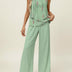 Conjunto de mono sin mangas para mujer - Verde menta