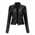 Chaqueta de motorista entallada para mujer