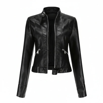 Luvrefashion | Tailored Biker Jacket in Black - front view
