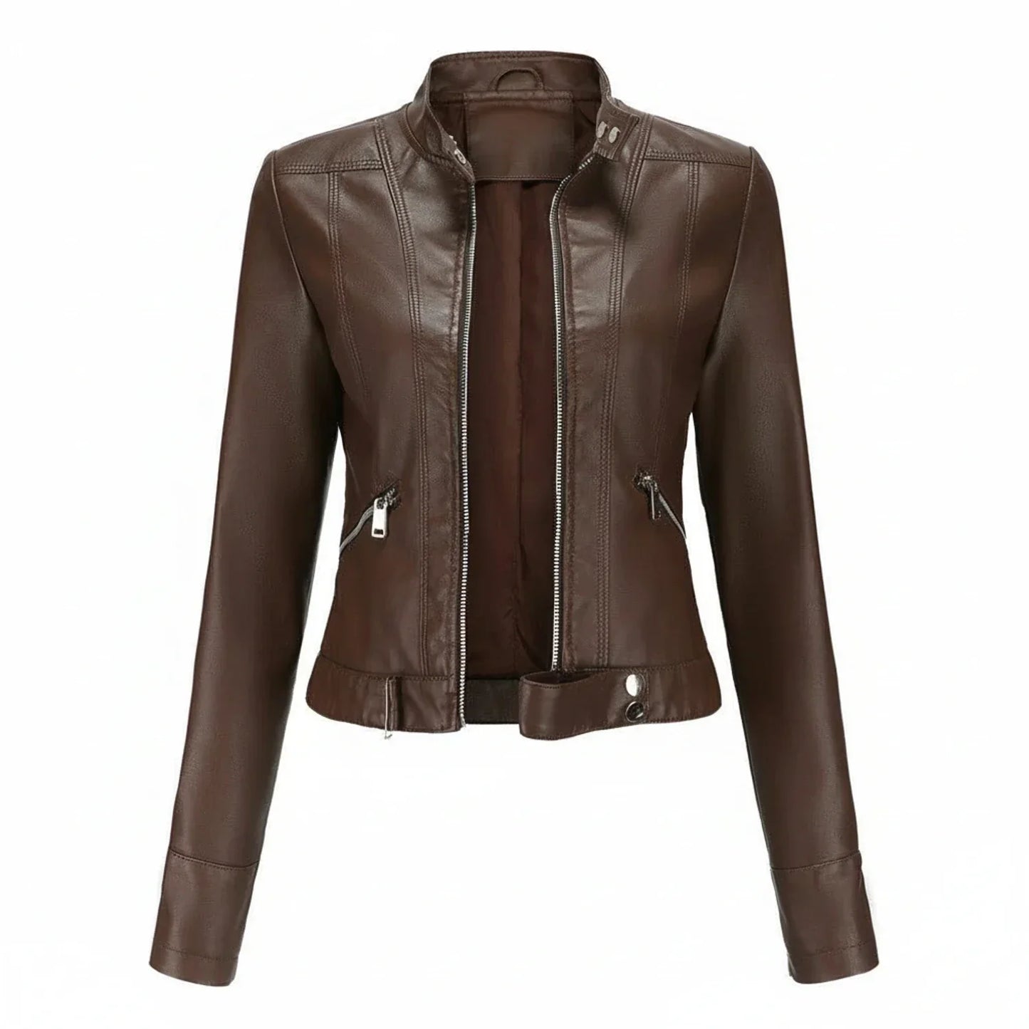 Luvrefashion | Tailored Biker Jacket in Black - back view