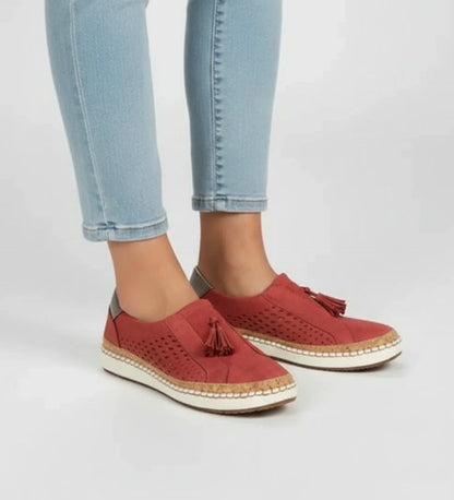 Luvrefashion | Tassel Loafer Sneaker with Perforated Design in Black - image 14