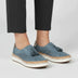 Mocasines con borlas y diseño perforado para mujer - Azul