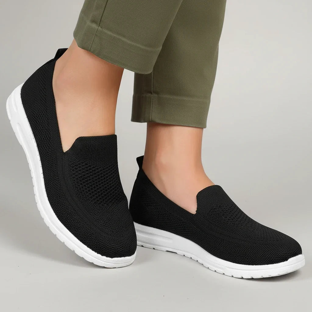 Luvrefashion | Easy On Sneakers in Beige - back view